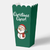 Cute Snowman with Red Scarf and Santa Hat Geschenkschachtel (Vorderseite)