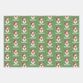 Cute Snowman with Snowflakes Kids Christmas Geschenkpapier Set (Vorderseite 2)