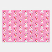 Cute Snowman with Snowflakes Kids Christmas Geschenkpapier Set (Vorderseite 3)