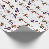 Cute Snowmen Christmas Geschenkpapier (Ecke)