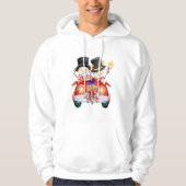 ☃️ Cute Snowmen Driving Red Christmas Car Hoodie (Vorderseite)