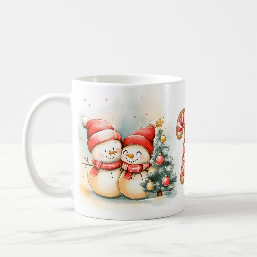 Cute Snowmen Winter Coffee Mug Kaffeetasse (Links)