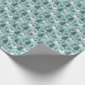 Cute Snowmen Winter Pattern Wrapping Paper Roll Geschenkpapier (Ecke)