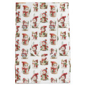 Cute snowmen with wooly hats and holly mittlere geschenktüte (Rückseite)