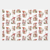 Cute snowmen with wooly hats geschenkpapier set (Vorderseite 3)