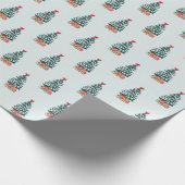 Cute Snowy Christmas Tree Geschenkpapier (Ecke)