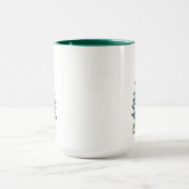 Cute Snowy Christmas Tree Green Tasse (Zentrum)