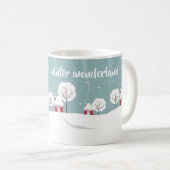 Cute Snowy Houses and Trees Winter Kaffeetasse (VorderseiteRechts)