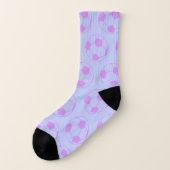 Cute Soccer Ball Pattern in Purple and Blue Socken (Links - Außen)