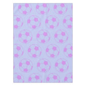 Cute Soccer Ball Pattern in Purple and Blue Tischdecke (Vorderseite)