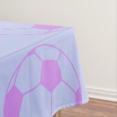 Cute Soccer Ball Pattern in Purple and Blue Tischdecke (Beispiel)