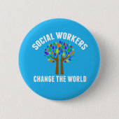 Cute Social Work Quote Button (Vorderseite)