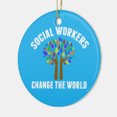 Cute Social Work Quote Keramikornament (Links)