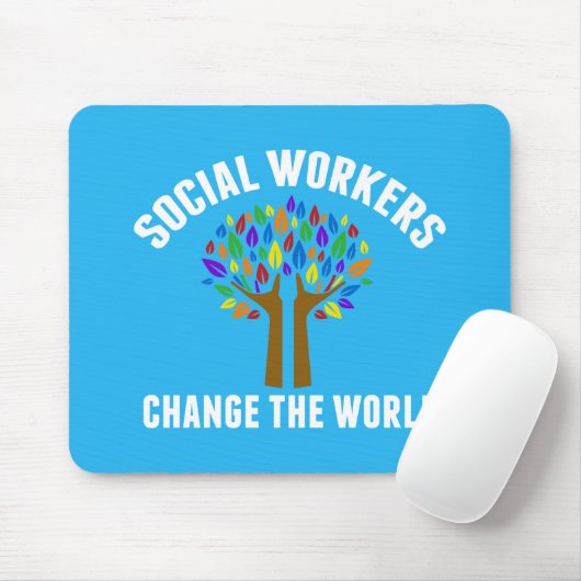 Cute Social Work Quote Mousepad (Mit Mouse)