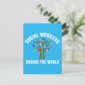Cute Social Work Quote Postkarte (Stehend Vorderseite)