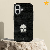 Cute Soft Goth Crochet Skull Yarn Custom Name Case-Mate iPhone Hülle