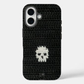 Cute Soft Goth Crochet Skull Yarn Custom Name Case-Mate iPhone Hülle (Rückseite)