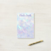 Cute soft pastel background script name post-it klebezettel (Auf Schreibtisch)
