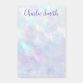 Cute soft pastel background script name post-it klebezettel (Vorderseite)