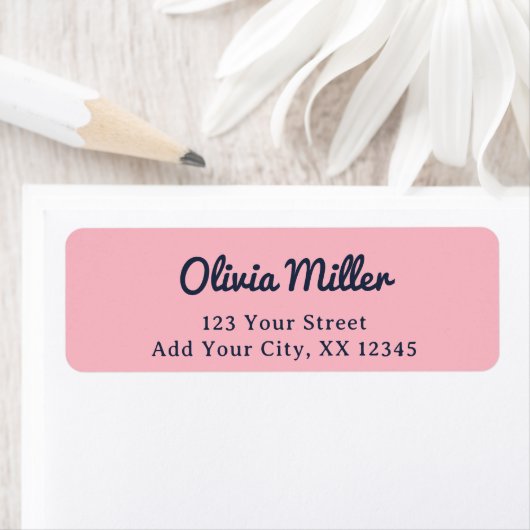 Cute Soft Pink - Trendy Address Label (Insitu)