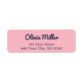 Cute Soft Pink - Trendy Address Label (Vorne)
