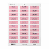 Cute Soft Pink - Trendy Address Label (Vorne)