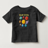 Cute Solar System Cartoon Planets Kleinkind T-shirt (Vorderseite)