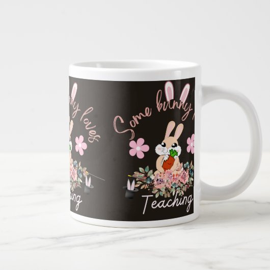 Cute some bunny loves teaching mug Jumbo-Tasse (Rechts)