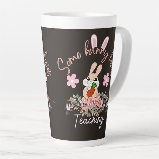 Cute some bunny loves teaching mug milchtasse (Rechte Ecke)