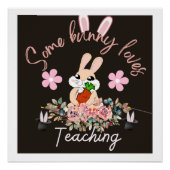 Cute some bunny loves teaching mug poster (Vorderseite)