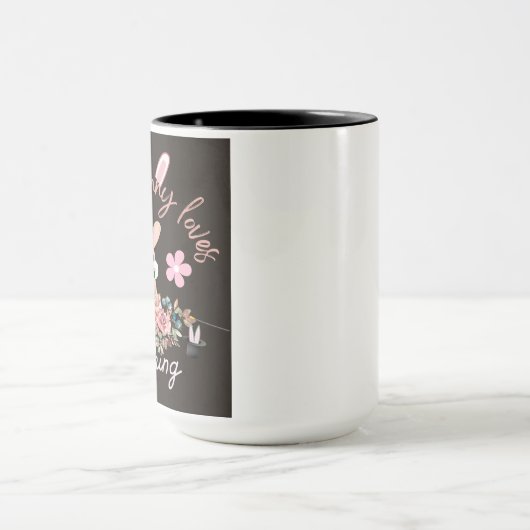 Cute some bunny loves teaching mug tasse (Zentrum)
