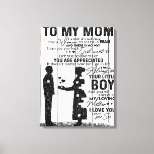 Cute Son To My Mom Gift Lovely Family Gift Leinwanddruck