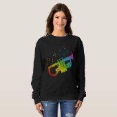 Cute Soprano Cornet player gay musicians LGBTQ+ ga Sweatshirt (Vorne ganz)
