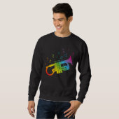 Cute Soprano Cornet player gay musicians LGBTQ+ ga Sweatshirt (Vorne ganz)
