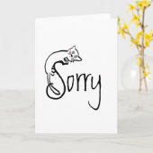 Cute Sorry Cat Sympathy Card Karte (Gelbe Blume)