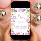 Cute Spa Pamper Party Girl Birthday Einladung