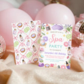 Cute Spa Pamper Party Girl Birthday Einladung