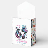 Cute Space 7th Birthday | Six & Seven Year Old Geschenkschachtel (Geöffnet)