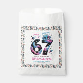 Cute Space 7th Birthday | Six & Seven Year Old Geschenktütchen (Vorderseite)