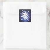 Cute Space Cat Astronaut Sticker (Tasche)