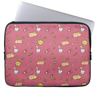 Cute Space Cat Pattern – Adorable Cosmic Kitty Laptopschutzhülle