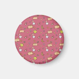 Cute Space Cat Pattern – Adorable Cosmic Kitty Magnet