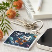 Cute Space Cat Schlüsselanhänger (Vorderseite rechts)