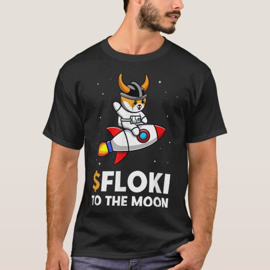 Cute Space Dog Rocket Meme Design T-Shirt (Vorderseite)