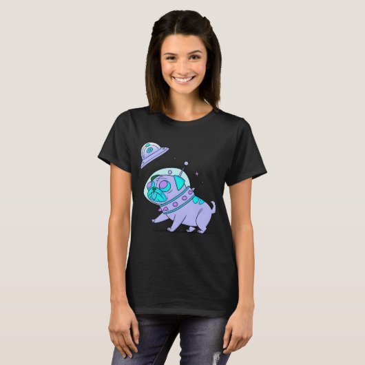 Cute Space Dog T-Shirt (Vorne ganz)