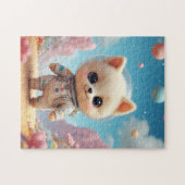 Cute Space Kitten Astronaut Jigsaw Puzzle (Horizontal)