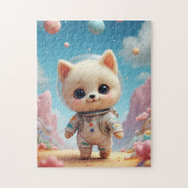 Cute Space Kitten Astronaut Jigsaw Puzzle