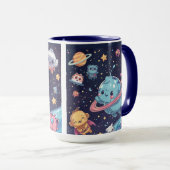 Cute Space Mug – Adorable Galaxy Design Tasse (VorderseiteRechts)