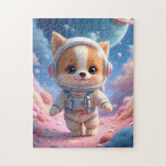 Cute Space Puppy Astronaut Jigsaw Puzzle (Vertikal)