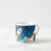 Cute space rocket blasting off espressotasse (Vorderseite Rechts)